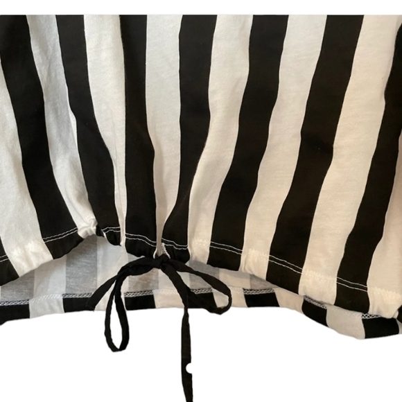 ZARA Trafaluc black and white striped top Small - Picture 6 of 16
